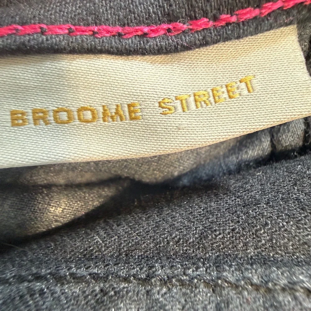Kate Spade Broome Street Black Skinny Jeans Gold Button NJMU1276 Size 25